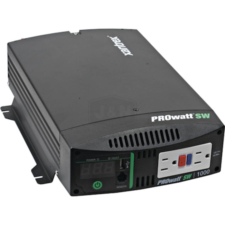 Aftermarket Power Inverter, Pure Sine Wave, 2,000 W Peak, 1,000 W Continuous, 2 Outlets XAN-806-1210-JN